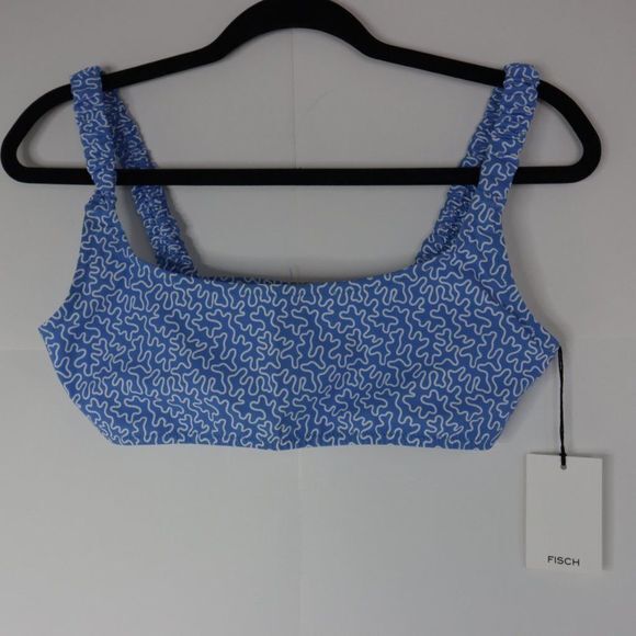 NEW  FISCH Colombier Square Neck Bikini Top, Blue, Large - Picture 3 of 11